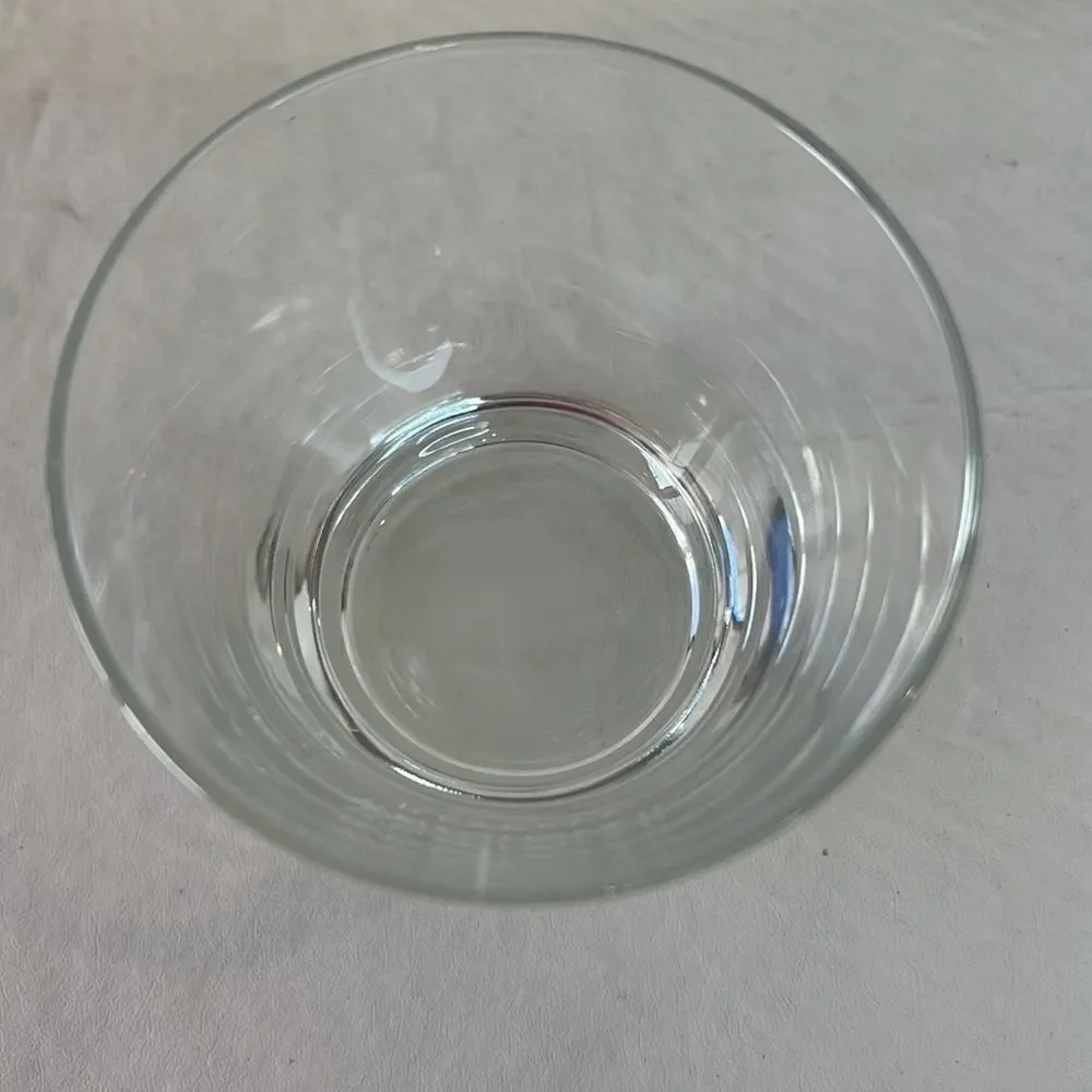 Woodford Reserve Rocks Glass 8 Oz White Writing Heavy Bottom 3 1/2 Inches Round